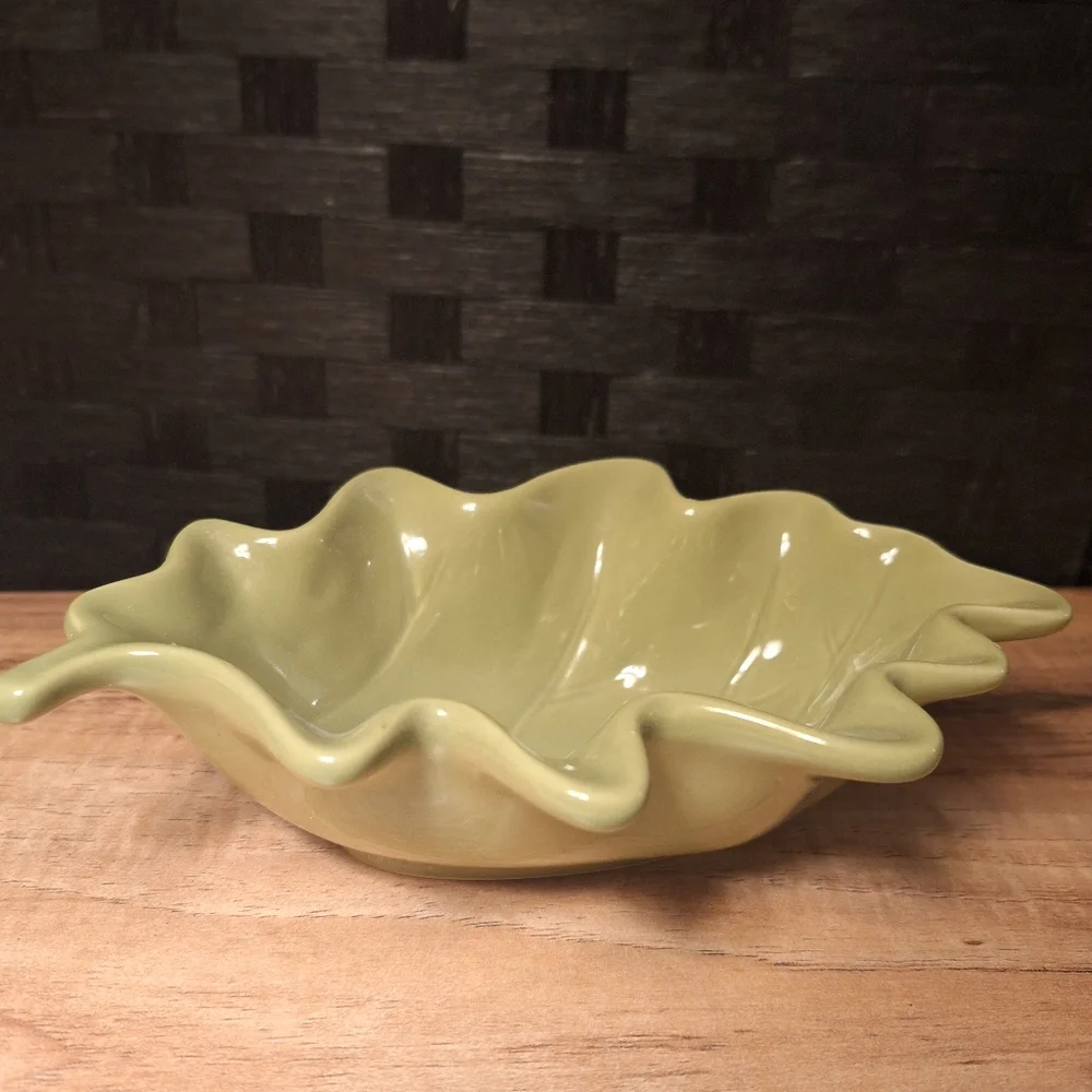 Leaf Dish Small Ceramic Bowl Olive Sage Green Home Decor Essentials